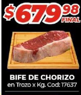 Diarco Bife de Chorizo en Trozo x Kg. oferta