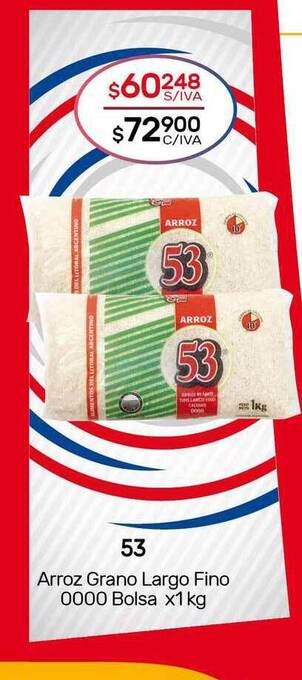 Nini Mayorista 53 Arroz Grano Largo Fino 0000 Bolsa x 1kg oferta