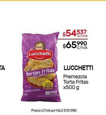 Nini Mayorista Lucchetti Premezcla Torta Fritas x 500g oferta