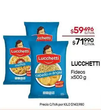 Nini Mayorista Lucchetti Fideos 500g oferta