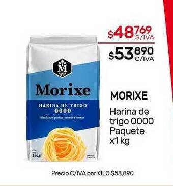 Nini Mayorista Morixe Harina De Trigo 0000 Paquete x 1kg oferta
