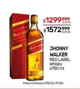 Nini Mayorista Jhonny Walker Red Label Whisky x 750ml oferta