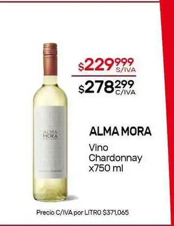 Nini Mayorista Alma Mora Vino Chardonnay x 750ml oferta