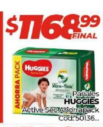 Diarco Huggies Pañales Active Sec Ahorrapack oferta