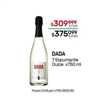 Nini Mayorista Dada 7 Espumante Dulce x 750ml oferta