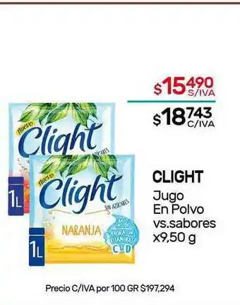 Nini Mayorista Clight Jugo En Polvo VS.Sabores x 9,50g oferta