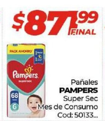 Diarco Pampers Pañales Super Sec Mes de Consumo oferta