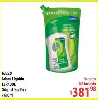 Micropack Jabon Líquido Espadol Original Doy Pack x 600ml oferta