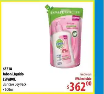 Micropack Jabon Líquido Espadol Skincare Doy Pack x 600ml oferta