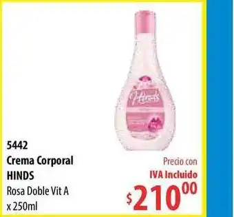 Micropack Crema Corporal Hinds Rosa Doble Vit A xx 250ml oferta