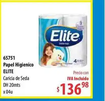 Papel Higienico Elite Caricia De Seda DH 20mts