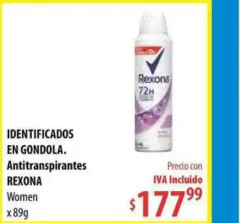 Micropack Identificados En Gondola Antitranspirantes Rexona Women x 89g oferta