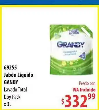 Micropack Jabón Líquido Ganby Lavado Total Doy Pack x 3l oferta