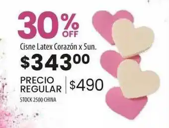 Cisne Latex Corazón 30% Off