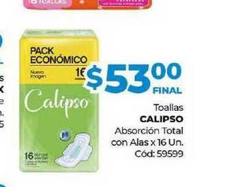 Diarco Toallas Calipso Absorción Total Con Alas oferta