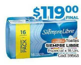 Diarco Toallas Siempre Libre Especial oferta