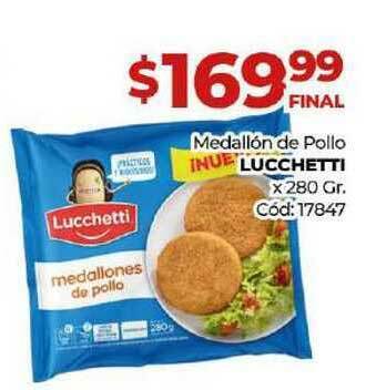 Diarco Medallón De Pollo Lucchetti x 280gr oferta