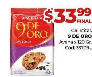 Diarco Galletitas 9 De Oro Avena x 120gr oferta