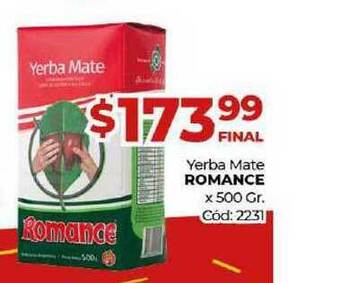 Diarco Yerba Mate Romance x 500gr oferta