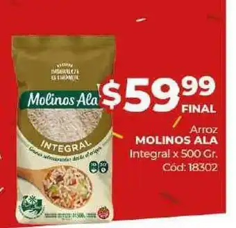 Diarco Arroz Molinos Ala Integral x 500gr oferta