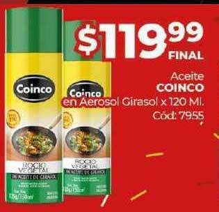 Diarco Aceite Coinco En Aerosol Girasol x 120ml oferta