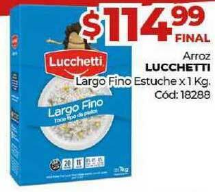 Diarco Arroz Lucchetti Largo Fino Estuche x 1kg oferta