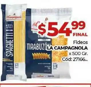 Diarco Fideos La Campagnola 500grs oferta