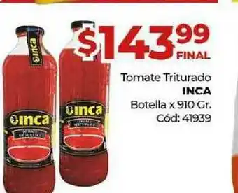 Diarco Tomate Triturado Inca x 910gr oferta