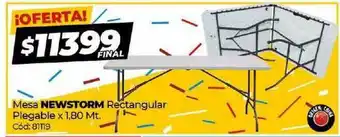 Diarco Mesa Newstorm Rectangular Plegable x 1,80mt oferta