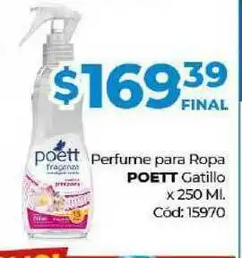 Diarco Perfume Para Ropa Poett Gatillo x 250ml oferta