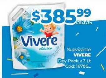 Diarco Suavizante Vivere Doy Pack x 3 lt oferta