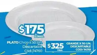 Diarco Plato Chico Descartable oferta