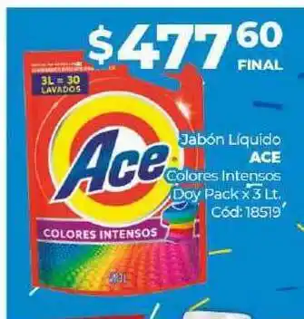Diarco Jabón Líquido Ace Colores Intensos Doy Pack x 3lt oferta