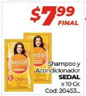 Diarco Sedal Shampoo y Acondicionador x 10 Gr. oferta