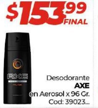 Diarco Axe Desodorante en Aerosol x 96 Gr. oferta