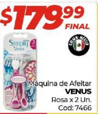 Diarco Venus Máquina de Afeitar Rosa x 2 Un. oferta