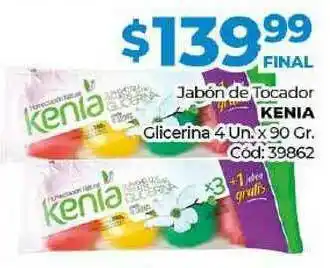 Diarco Kenia Jabón De Tocador Glicerina 4 Un. x 90gr oferta