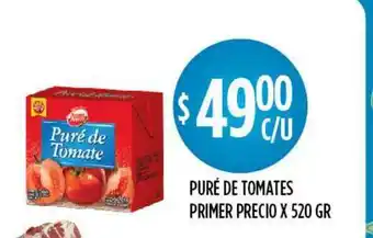 Supermercados Toledo Puré De Tomates Primer Precio x 520gr oferta