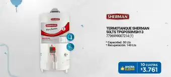 Punto Blu Sherman Termotanque Sherman 50LTS TPG050MSH13 oferta