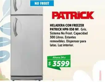 Patrick Heladera Con FreezerHpk-350 Nf