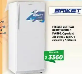 Briket Freezer Vertical Modelo Fv6200
