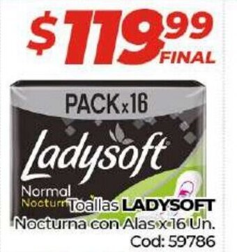 Diarco Ladysoft Toallas Nocturna con Alas x 16 Un. oferta