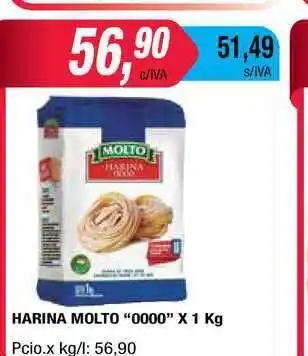 Maxiconsumo Molto Harina 0000 x 1kg oferta