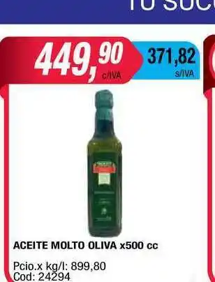 Maxiconsumo Molto Aceite Oliva x 500cc oferta