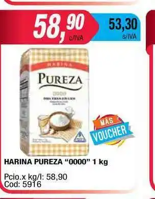 Maxiconsumo Pureza Harina 0000 x 1kg oferta