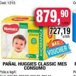 Maxiconsumo Huggies Pañal Classic Mes Consumo oferta