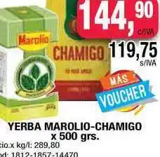 Maxiconsumo Marolio-chamigo Yerba x 500grs oferta