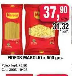 Maxiconsumo Marolio Fideos x 500grs oferta