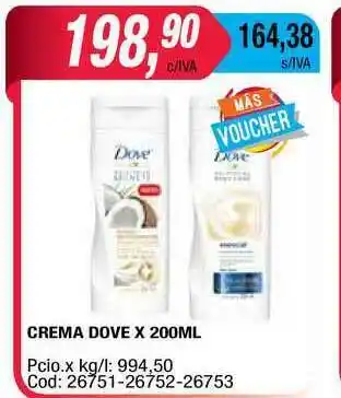Maxiconsumo Dove Crema x 200ml oferta