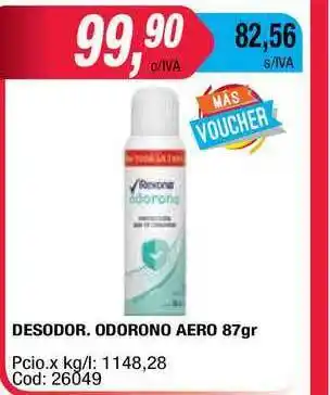 Maxiconsumo Desodor. Odorono Aero 87gr oferta